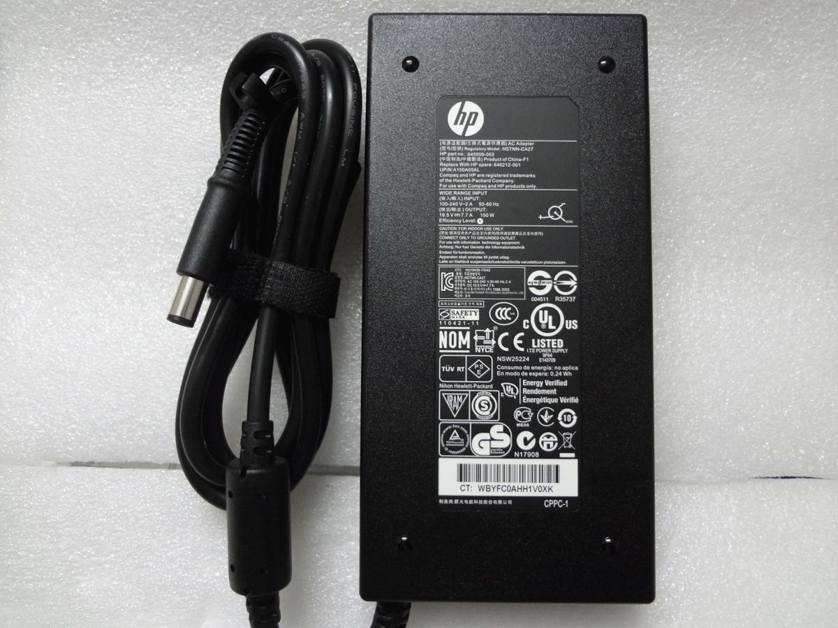 150W HP HSTNN-CA27 645509-002 646212-001 A150A05AL 19.5V 7.7A Laptop Notebook AC Adapter,