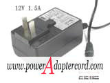 12V 1.5A Barrel 5.5/2.1mm US 2-Pin Plug WA-18H12 NEW Power AC Adapter - Click Image to Close