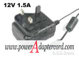 12V 1.5A Barrel 5.5/2.5mm UK 3-Pin Plug WA18Q12R EU NEW Power AC Adapter