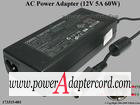 12V 5A 4-Pin DIN 3-Prong 173315-001 ADP-60PB