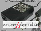 12V 1.25A Barrel 5.5/2.5mm 2-Prong ADP-15ZB NEW Power AC Adapter