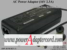 16V 2.3A Round Barrel (2.1/5.5mm) 2-prong ADP-36NB REV:A Acer P/N: 25.10037.051