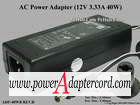 12V 3.33A Barrel 5.5/2.1mm IEC C14 ADP-40WB REV.B "NEW" - Click Image to Close