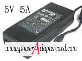 5V 5A Barrel 5.5/2.5mm 2-Prong EADP-25FB A NEW Power AC Adapter - Click Image to Close