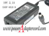 19V 2.1A Barrel Tip With Pin 6.5mm/4.4mm 3-Pron EADP-40LB B NEW Power AC Adapter