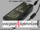 20V 8A 4-Pin DIN 2-Prong 0226C20160 20017-0907