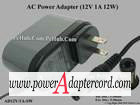 12V 1A Barrel 5.5/2.1mm US 2-Pin Plug AD12V/1A-SW - Click Image to Close