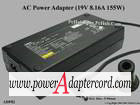 19V 8.16A 155W Round Barrel (2.5/5.5mm) 2-prong ADP82 PC-VP-WP79/OP-520-76417 ADP-150NB C