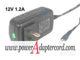 12V 1.2A Barrel 5.5/2.5mm US 2-Pin Plug KZ1201200 US NEW Power AC Adapter - Click Image to Close