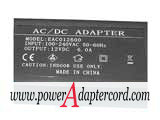 12V 6A Barrel 5.5/2.5mm EAC012600 NEW Power AC Adapter