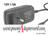 12V 1.5A Barrel 5.5/2.1mm,EU 2-Pin Plug HR-1220 NEW Power AC Adapter