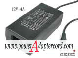 12V 4A Barrel 5.5/2.5mm IEC C14 ODL-1250 NEW Power AC Adapter - Click Image to Close