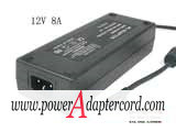 12V 8A Barrel 5.5/2.1mm IEC C14 New ZF120A-1208000 NEW Power AC AdapterYD1200800