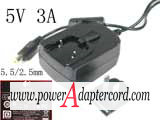 5V 3A Barrel 5.5/2.5mm US 2-Pin Plug PSA15R-050P NEW Power AC Adapter - Click Image to Close