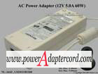 12V 5A 60W Barrel 5.5/2.1mm IEC C14 NL-A64J LSE0111B1260 - Click Image to Close