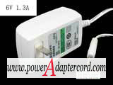 6V 1.3A Barrel 4.0/1.7mm US 2-Pin Plug AC-6013 NEW Power AC Adapter - Click Image to Close