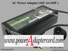 16V 4A 64W Round Barrel (3-prong) VGP-AC16V14 148015511 1-480-155-11