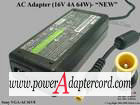 16V 4A 64W Round Barrel (2-prong) "NEW" VGP-AC16V8 147886061 1-478-860-61 ADP-64CB