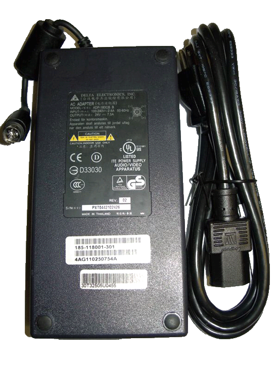 Delta ADP-180CB B AC Adapter 24V 7.5A 180W 4 Pin Din For 0226C24160 ADP-180CBB Westinghouse Digital 2004 27 Wi