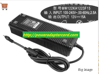 NEW AULT12V15A180W-5.5x2.5mm Medical Model MW122KA1223F15 12V 15A ac Adapter power supply