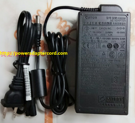 Brand NEW GENUIN Canon K30359 I50 I70 I80 IP90 IP100 AC DC Adapter POWER SUPPLY - Click Image to Close