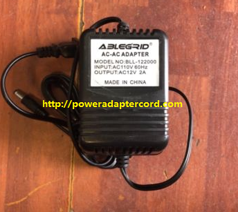 Brand NEW GENUIN Original Ablegrid BLL-122000 AC AC Adapter POWER SUPPLY - Click Image to Close