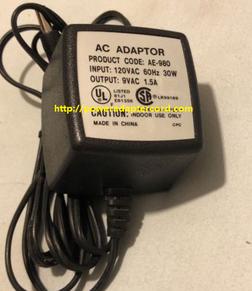 Brand NEW GENUIN Original AE-980 DV-1215A-1 AC DC Adapter POWER SUPPLY - Click Image to Close