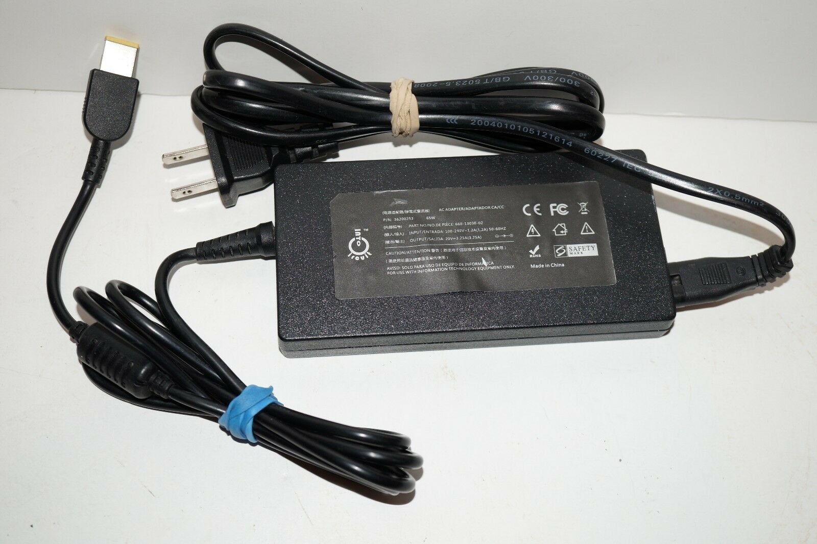 *Brand NEW* 20V 3.25A Into Ircuit 36200253 AC Adapter Power Supply - Click Image to Close