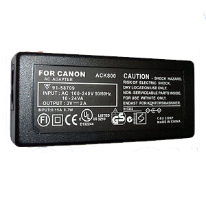 AC Adapter for Canon ACK800 3V 1.5A Powershot A700 A540 A530 A520 A510 A430 A420 A410 A400 A310 A300 A200 A100 - Click Image to Close