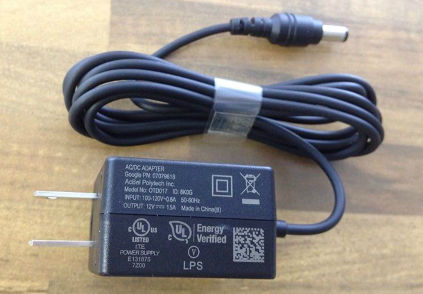 Google fiber 12V 1.5A 07079618 PB-1180-29 OTD017 AC/DC ADAPTER