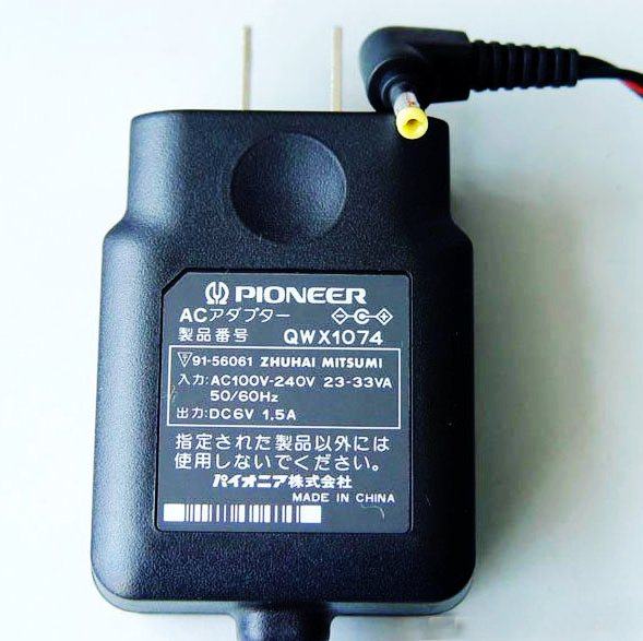 Pioneer Genuine Original QWX1074 6V 1.5A AC Adapterfor Brother AD-100MP R7782