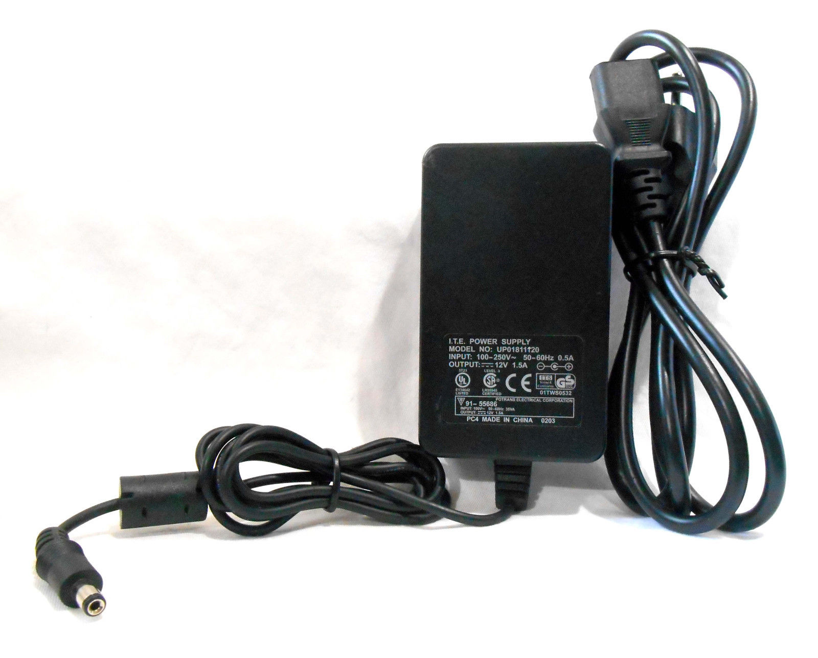 *100% Brand NEW* ITE UP01811120 Output 12V 1.5A POWER SUPPLY Wall AC Adapter Free shipping!