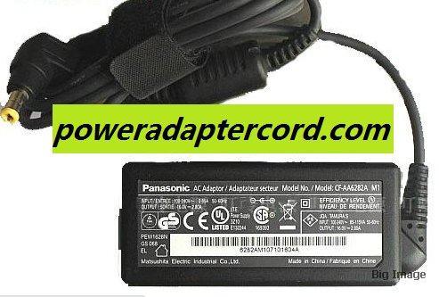 Panasonic CF-AA6282A M1 CF-AA62B6A 16V 2.8A 45W AC Adapters