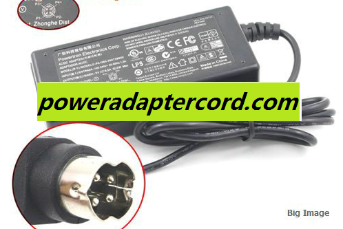 Ac Dc adapter 5V 6.5A 32.5W for 4-Pin Powertron Electronics Corp.PA1065-050T2B650 Switching