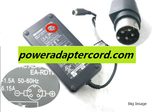 Sharp 19.5V 6.15A EA-PD1V AC Adapters Tip Size: 4 PIN