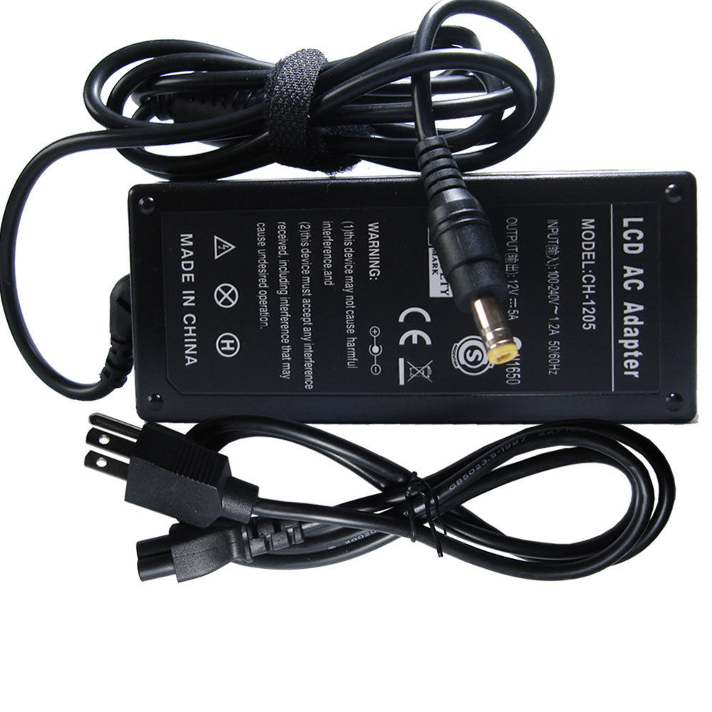 AC adapter Power Supply Cord Charger 12V 5A For CTX PV700 PV720 PV700B PV7201 PV720A PV722E PV722I PV740MDV LC - Click Image to Close