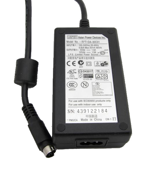 APD Genuine DA-30C01 AC Adapter 12V 1.5A 5V 1.5A Power Supply