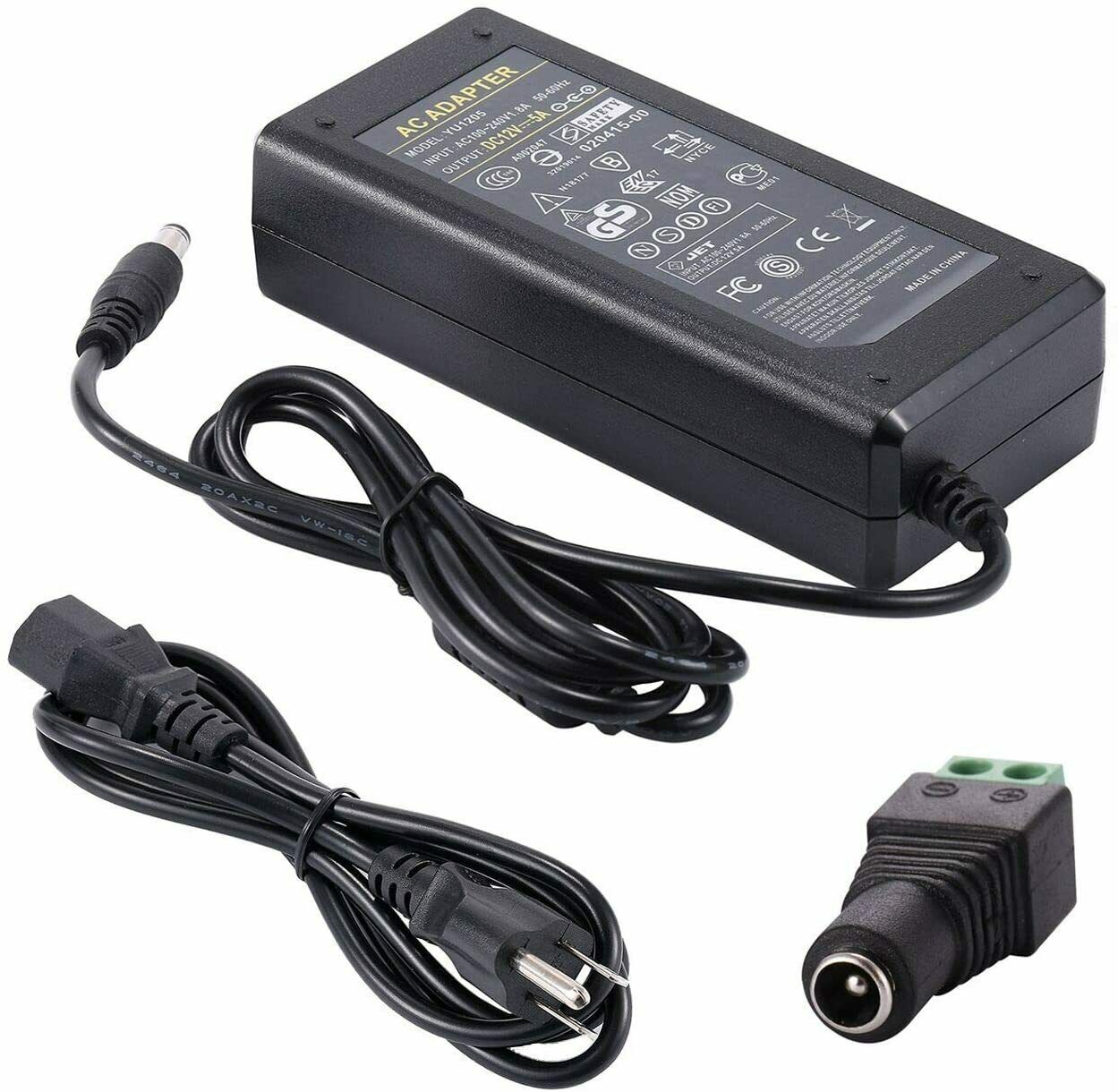 AC DC 12V 5A Power Supply Adapter Transformer Charger for LED Strip CCTV DVR Compatible Brand: Universal Co