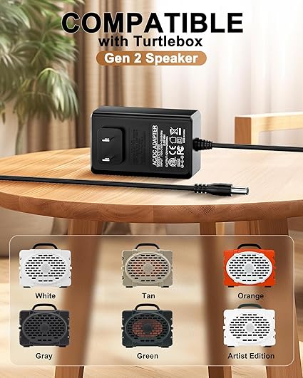 Speaker Charger for Turtlebox Gen 2 & Gen 3: Loud! Outdoor Portable Bluetooth 5.0 Speaker Power Cord Replaceme
