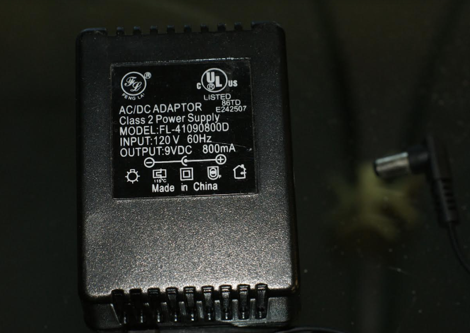 NEW AC/DC ADAPTOR FL-41090800D 9V DC 800mA 5.5 X 2.1mm CLASS 2 POWER SUPPLY